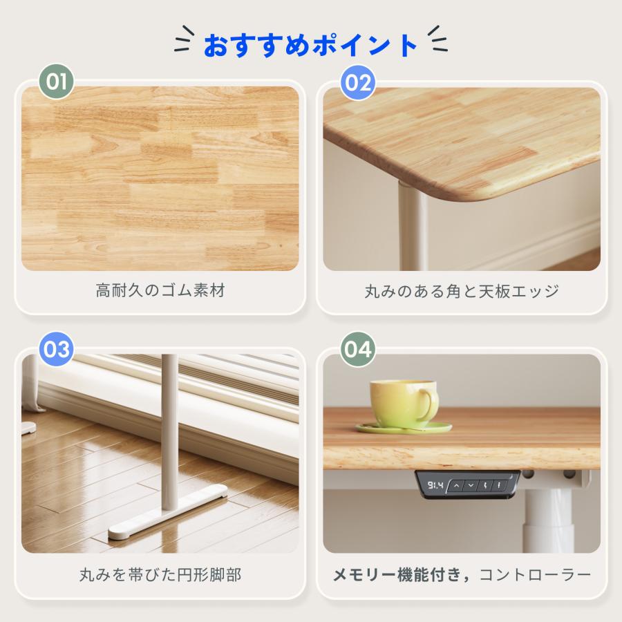 FlexiSpot 昇降式デスク 電動式 FlexiSpot ER2 昇降デスク 天然木