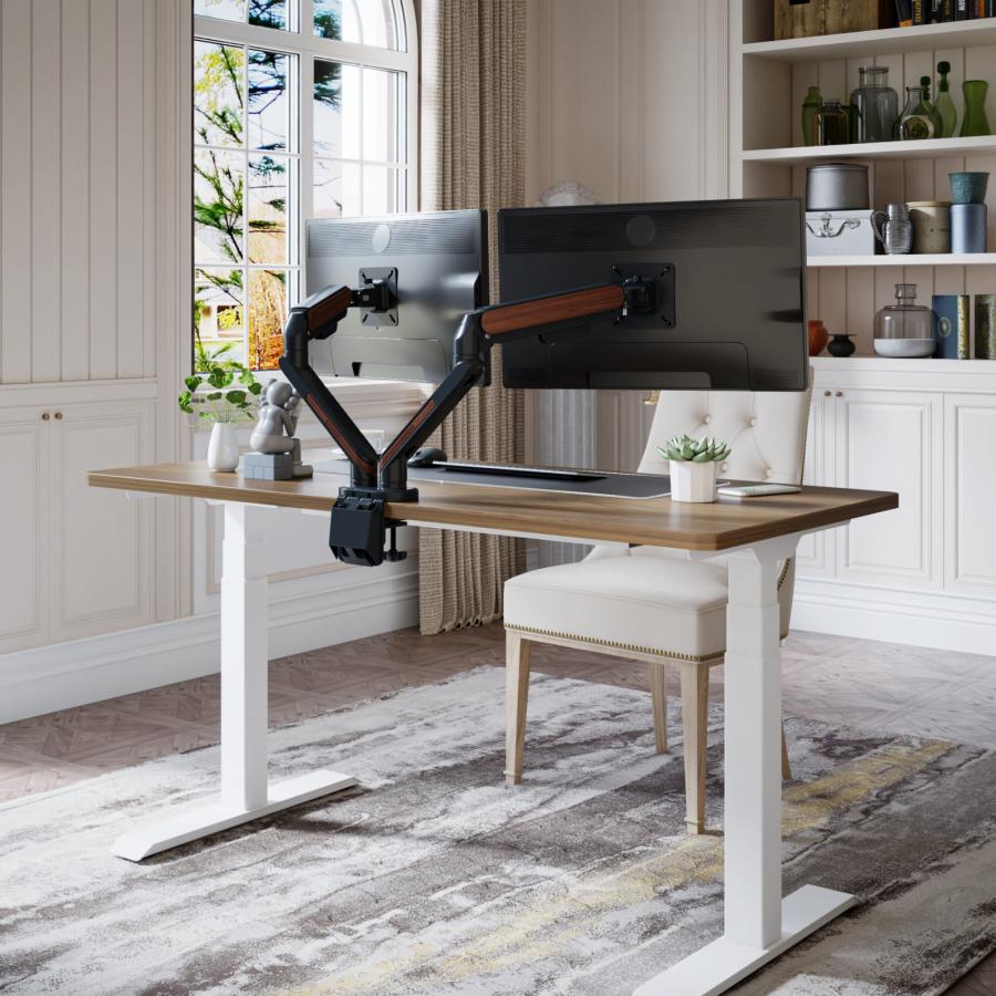 FlexiSpot モニターアーム デュアルモニターアーム 2画面 左右 3関節