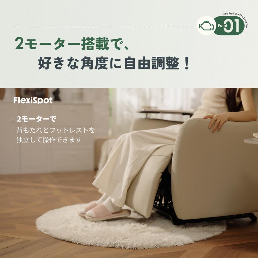 FlexiSpot リクライニングチェア 電動 本革 FlexiSpot Lune Pro 電動