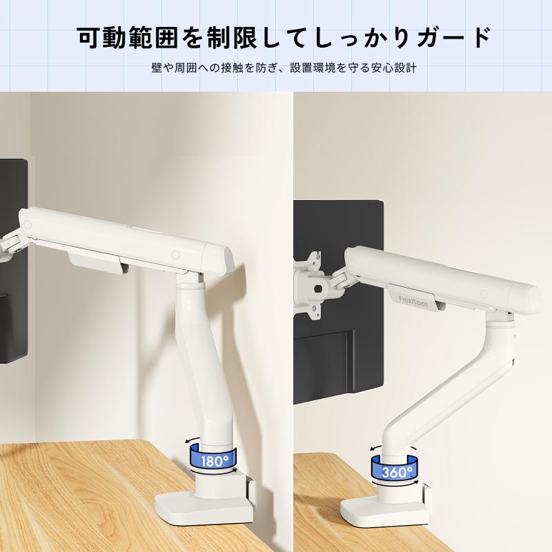 FlexiSpot モニターアーム デュアルモニターアーム 2画面 左右 3関節