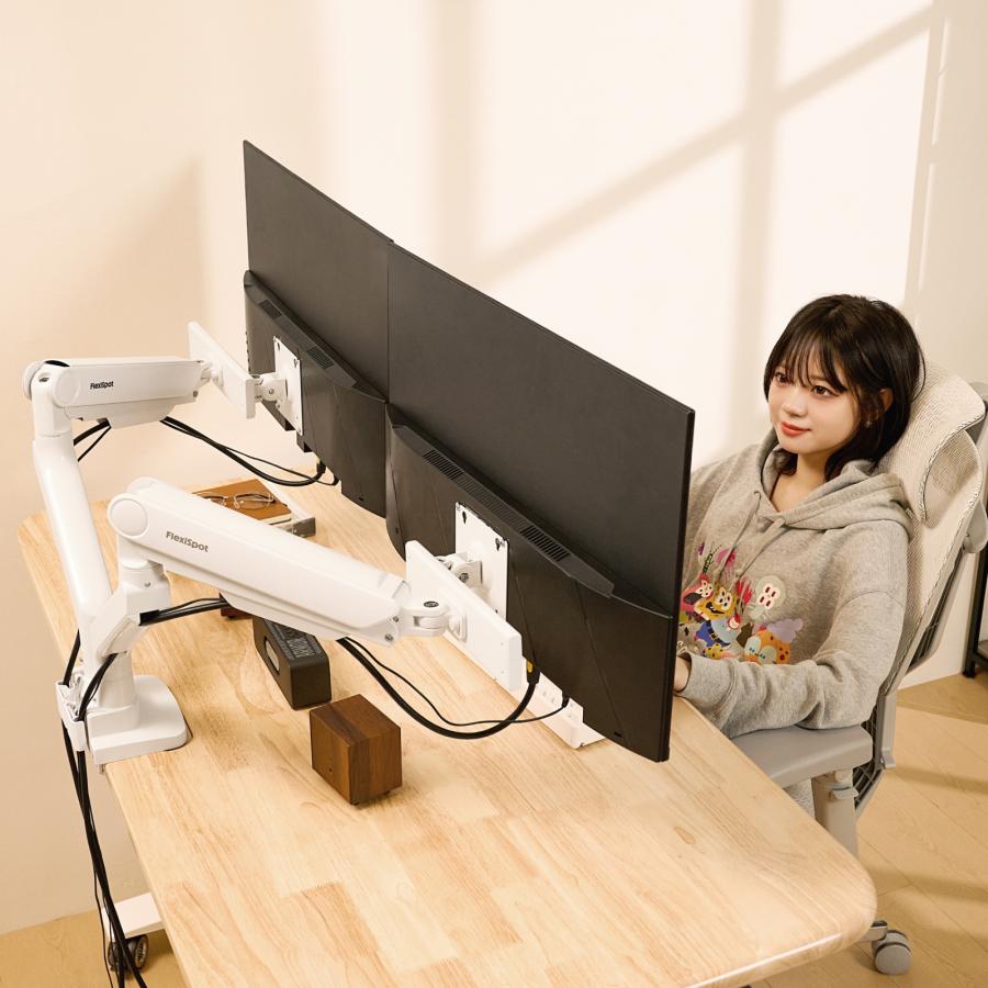 FlexiSpot モニターアーム デュアルモニターアーム 2画面 左右 大型