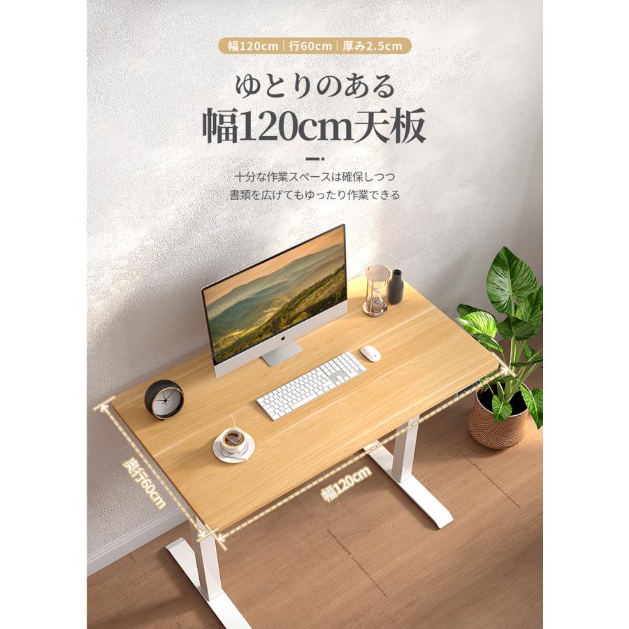 天板 スタンディングデスク用 パソコンデスク用 Flexispot テーブル DIY天板 幅120 奥行60 天板のみ 電動昇降デスク用 テレワーク 木目 丸角  在宅ワーク｜loctek｜09