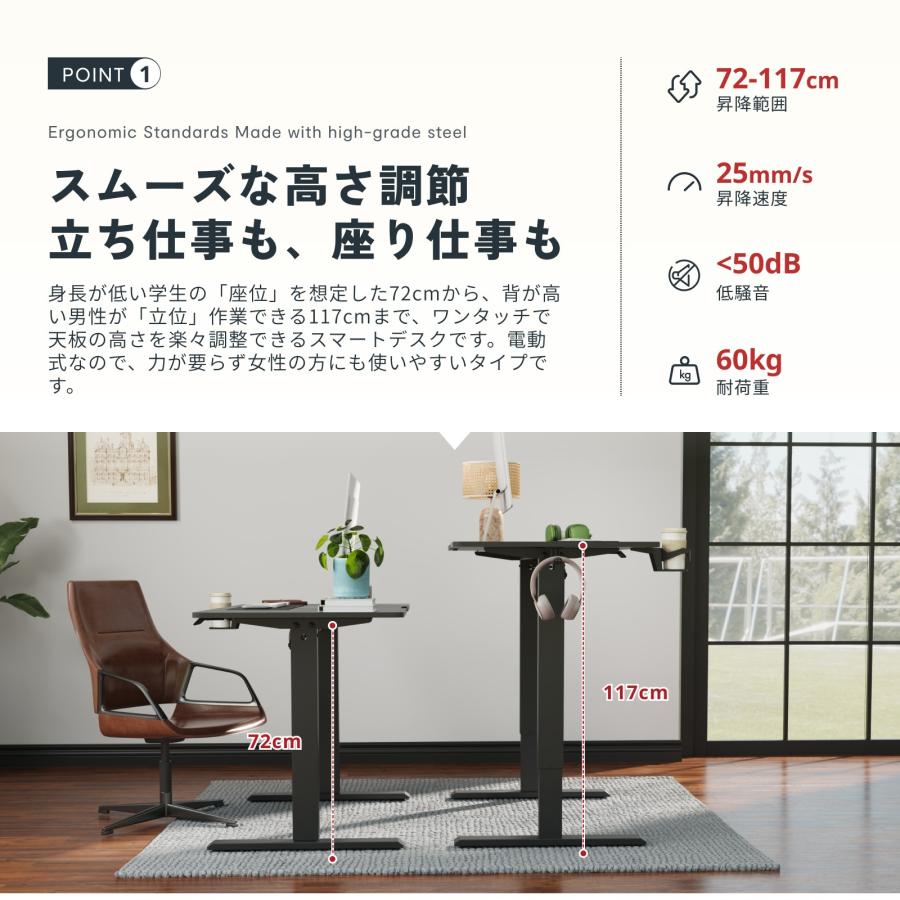 FlexiSpot スタンディングデスク 昇降デスク Sanodesk QS1 電動 FlexiSpot スタンディングデスク 昇降デスク Sanodesk QS1 電動