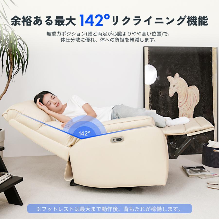 FlexiSpot リクライニングチェア 電動 USB付き 1人掛け リクライニング