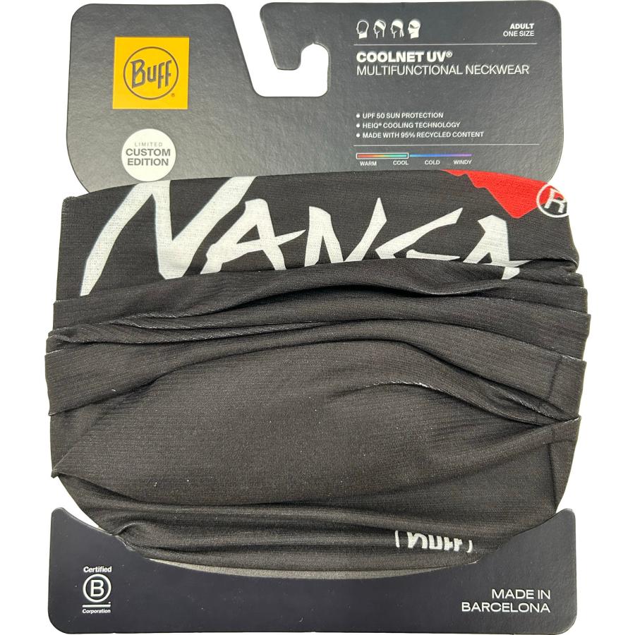 バフ BUFF 【限定モデル】ナンガ×バフ ネックウェア レッド×ブラック NANGA×BUFF COOLNET UV RED×BLK 多機能 超軽量 ランニング 接触冷感 熱中症対策 | BUFF | 01