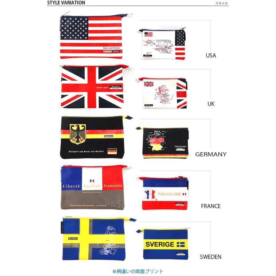 ポーチ 小物入れ ポーチ キャンバス Bandiera フラットポーチ 国旗柄 星条旗 Uk ドイツ フランス スウェーデン Bnfp ロディ 通販 Yahoo ショッピング
