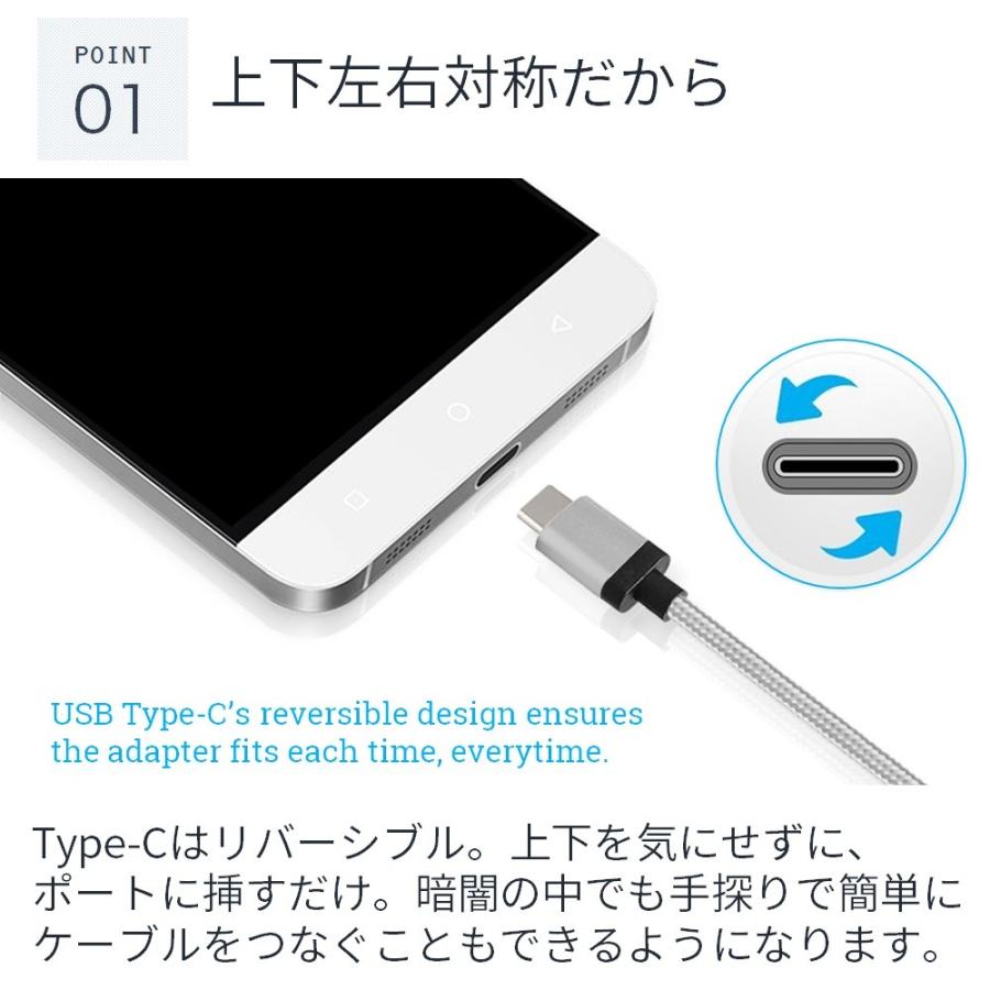 usb type a to usb type c 変換ケーブル 2m｜loe｜05