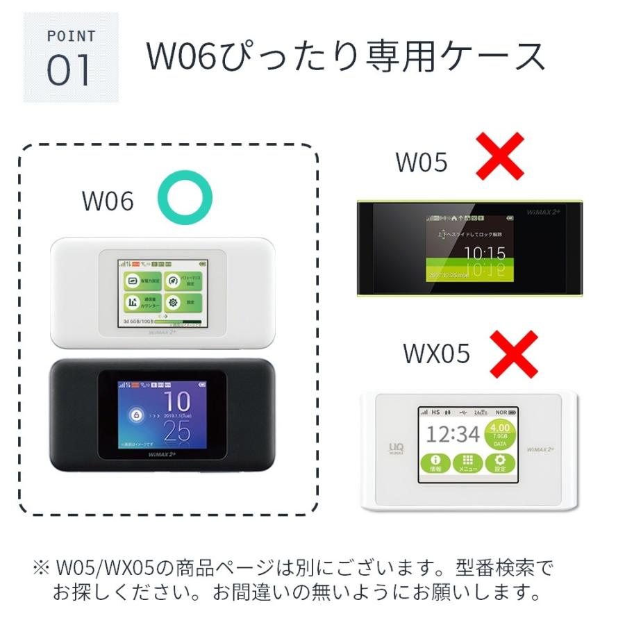 UQ Speed Wi-Fi NEXT W06 ケース 防滴キャンバス素材｜loe｜07