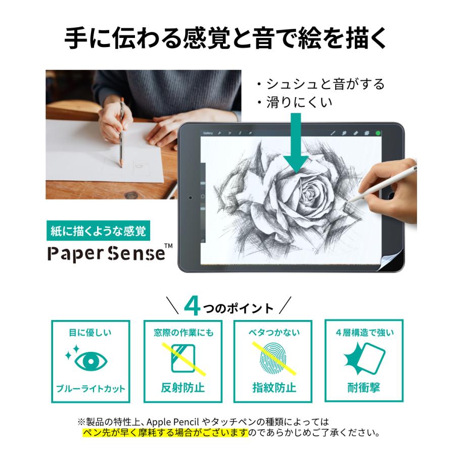 LOE(ロエ) 10.2 第7世代 (2019) 保護 フィルム 上質紙に書いているような ライティングタッチ ブルーライトカット ペーパーセンス フィルム | LOE | 02