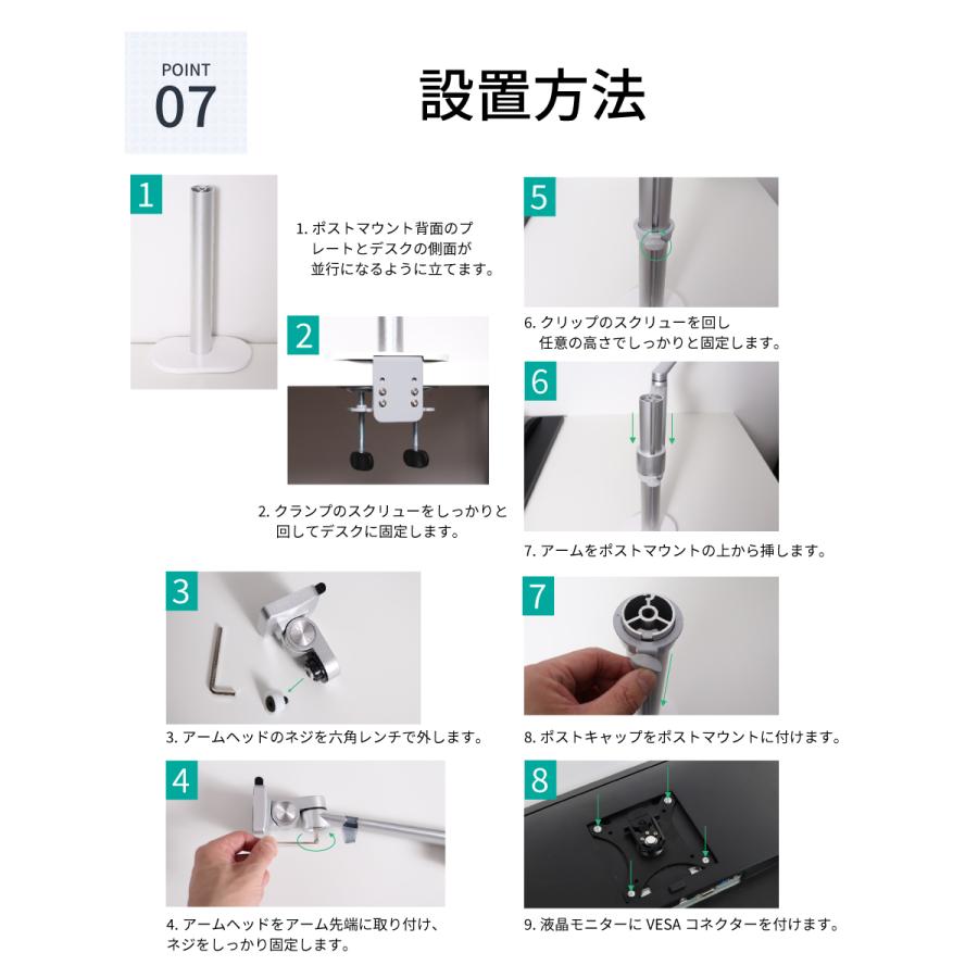 LOE ノートPC 液晶モニター デュアルアーム デスクマウント LOL3L