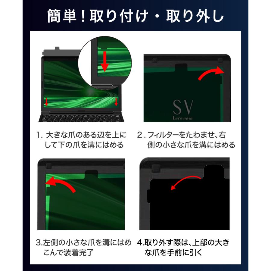 LOE パナソニック レッツノート CF-LV パソコン 覗き見防止 保護