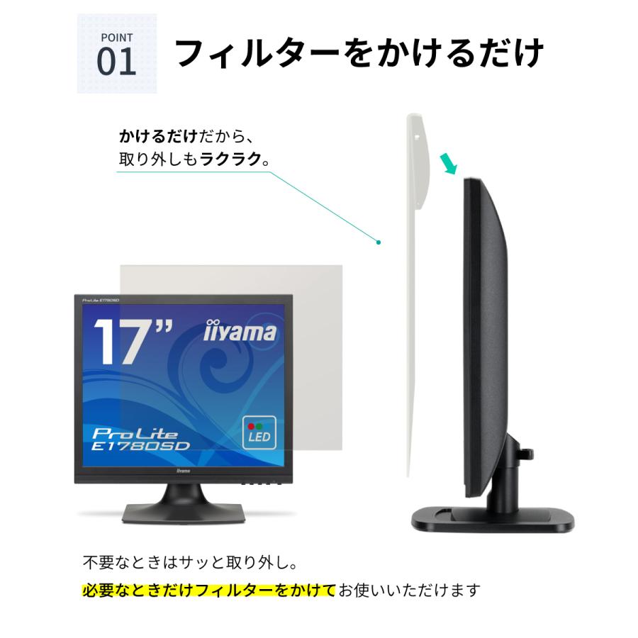 LOE 17インチ (5:4) ブルーライトカット フィルター 液晶 モニター