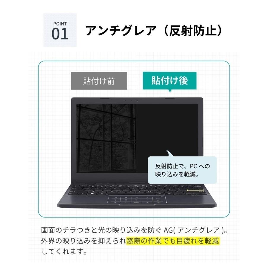 15.6インチ 16：9 汎用 ノートパソコン 保護フィルム 反射防止 ギラついたり文字がにじんだりしない アンチグレア 純日本製 スーパーAGフィルム Dell Lenovo｜loe｜02