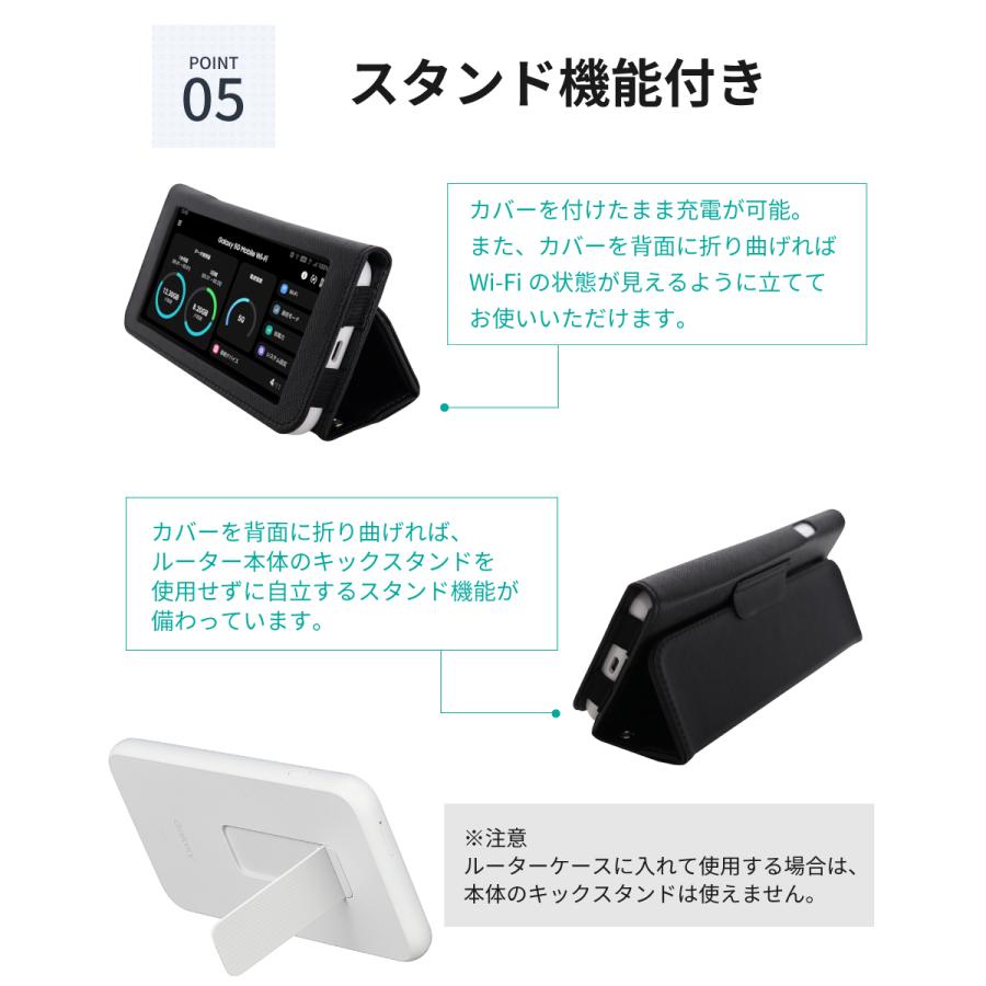 Galaxy Mobile Wi-Fi SCR01 モバイルルーター ケース 保護フィルム 付 au / UQ mobile｜loe｜09