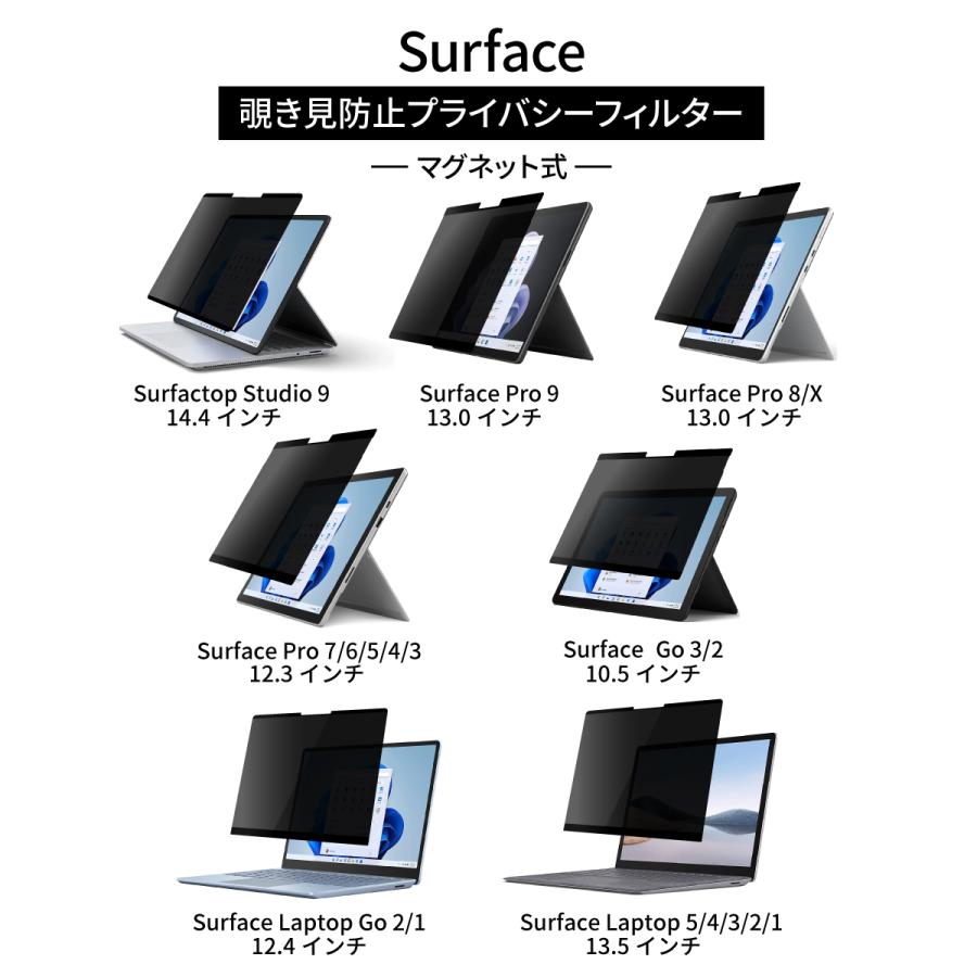 LOE(ロエ) Surface Go 3 / 2  (10.5インチ) 覗き見防止 保護フィルム (マグネット式) プライバシーフィルター ブルーライトカット 反射防止 アンチグレア｜loe｜08