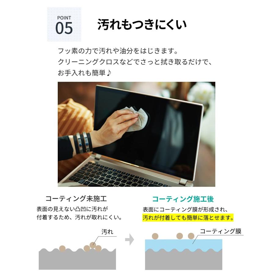 14インチ 16：10 汎用 ノートパソコン 保護フィルム 反射防止 ギラついたり文字がにじんだりしない アンチグレア 純日本製 スーパーAGフィルム Lenovo Dell｜loe｜09