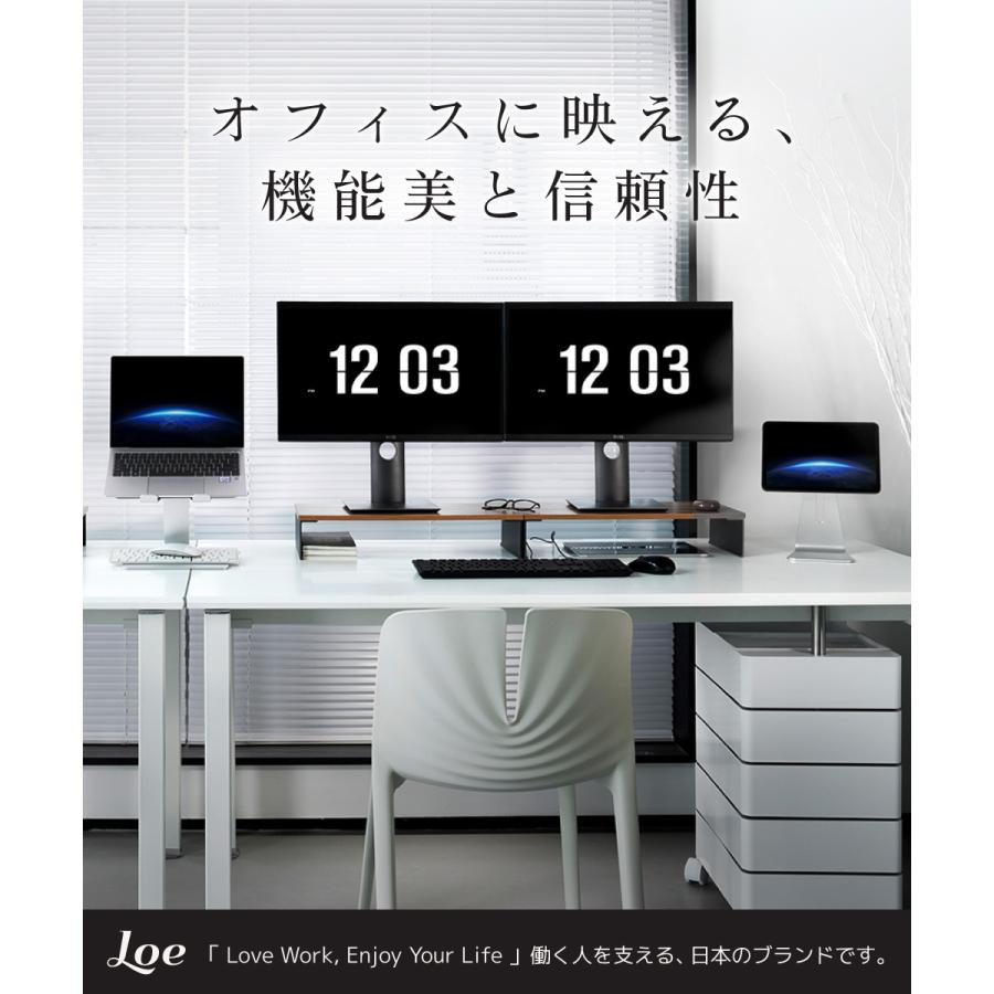 LOE LOE(ロエ) デスクがスッキリ 2画面 モニター台 パソコン スタンド
