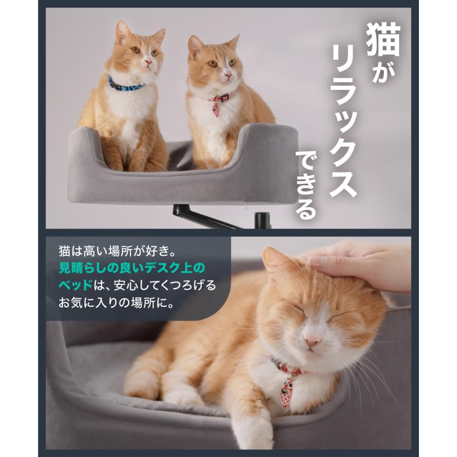 LOE LOE(ロエ) デスク用 キャットタワー 猫用ベッド デスク取り付け型