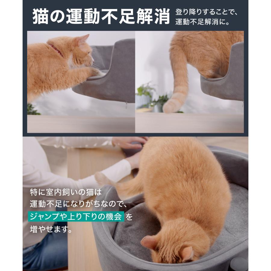 LOE LOE(ロエ) デスク用 キャットタワー 猫用ベッド デスク取り付け型
