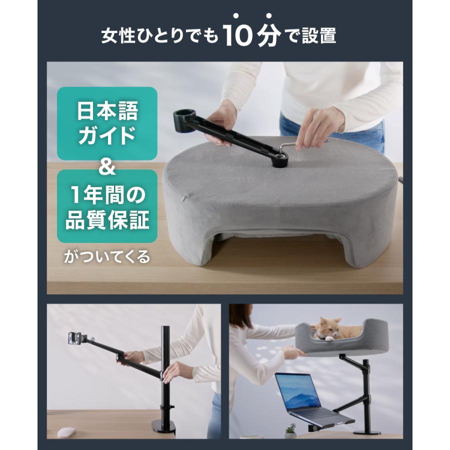 LOE LOE(ロエ) デュアルアーム キャットタワー デスク取り付け型 猫用