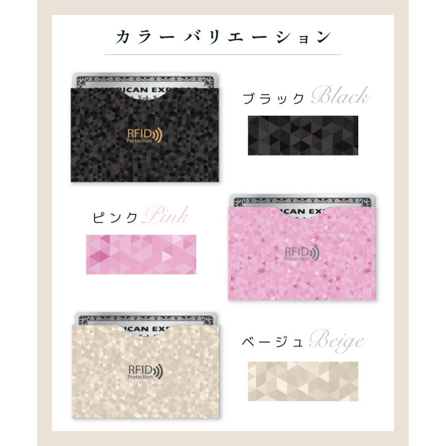 RFID スキミング 防止 通帳 カードケース セット (ポリゴン） : LOE