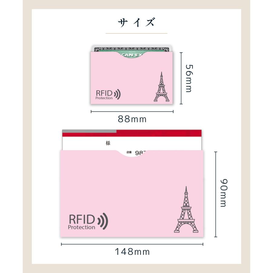 RFID スキミング 防止 通帳 カードケース セット (エッフェル） : LOE
