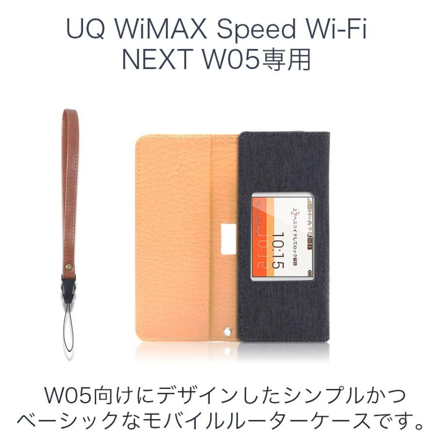 UQ Speed Wi-Fi NEXT W05 ケース 防滴キャンバス素材｜loe｜09