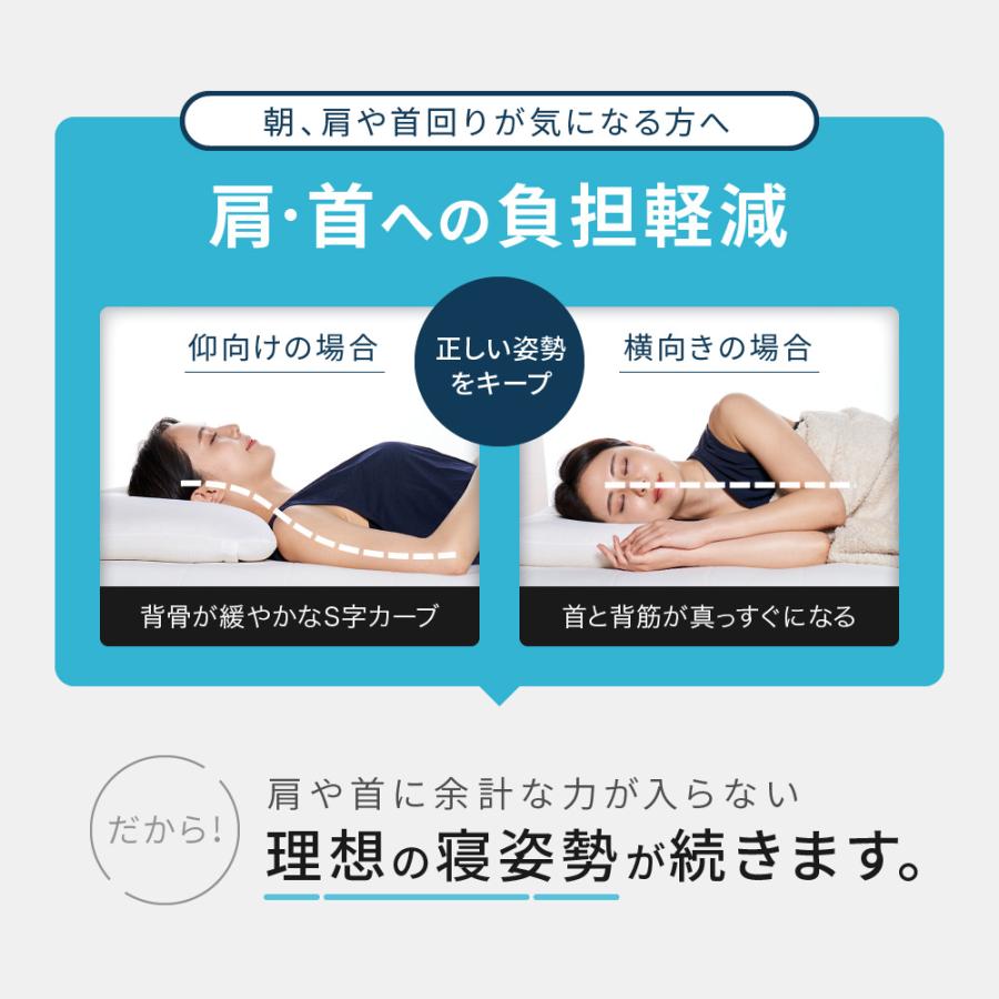 枕 肩こり 首こり 【ふんわり柔らかく支える】 首が痛い 横向き寝 安眠 頚椎 柔らかめ エアウィーヴ グループ枕ブランド LOFTY 5セルピローファイバーボール | LOFTY（ロフテー） | 05