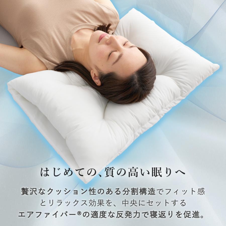 枕 肩こり 首こり 洗える 快眠 フィット わた 寝返り エアファイバー(R) ロフテー エアウィーヴインピロー 30日保証 エアウィーヴ グループ枕ブランド LOFTY | LOFTY（ロフテー） | 02