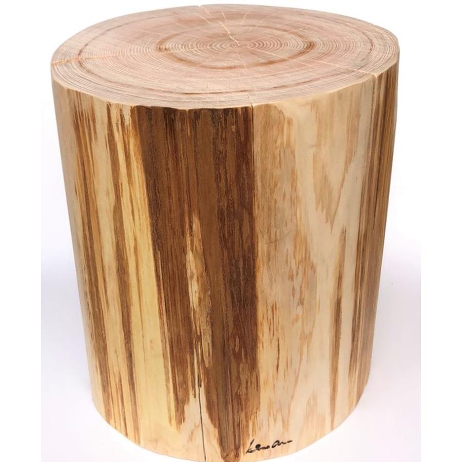桧丸太スツール（大）ノーマルタイプ　薄皮付 |  | 01