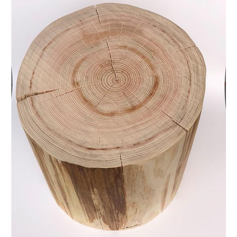桧丸太スツール（大）ノーマルタイプ　薄皮付 |  | 02