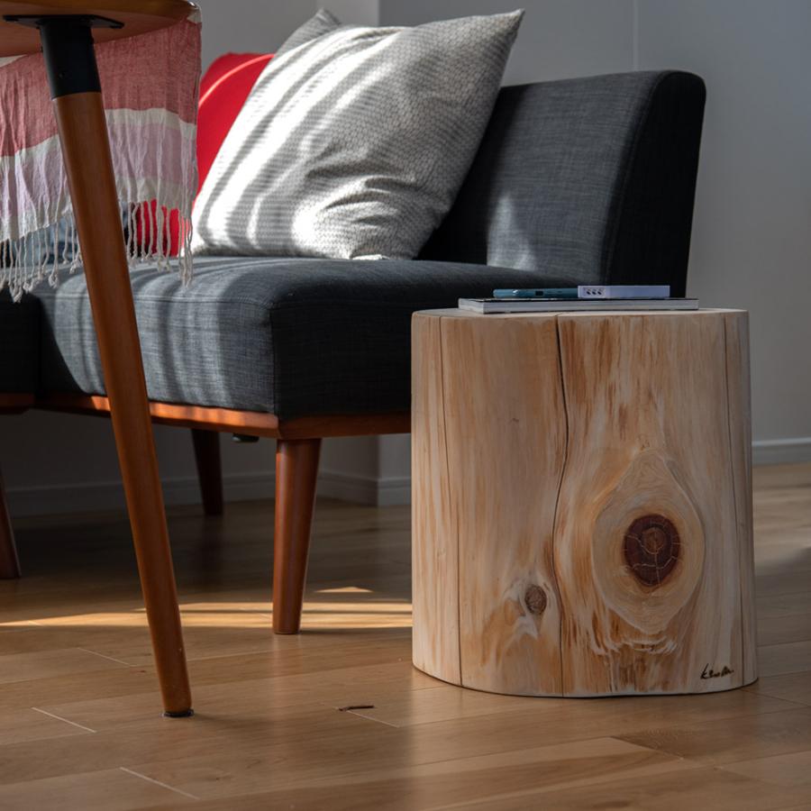 桧丸太スツール（節あり） |  | 05