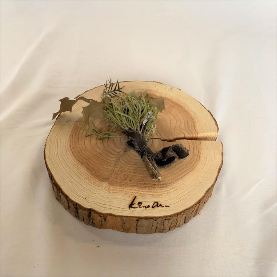 杉　丸太皮付きスライス（小さなスワッグ付） |  | 01