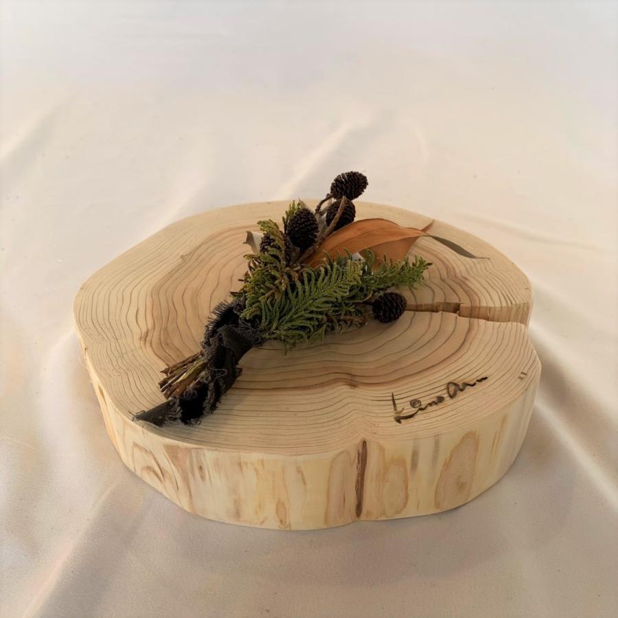 杉　丸太皮なしスライス（小さなスワッグ付） |  | 02