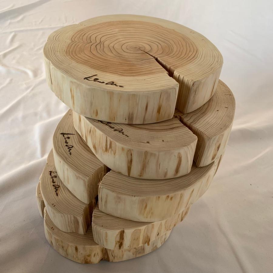 杉　丸太皮なしスライス　5枚セット |  | 05