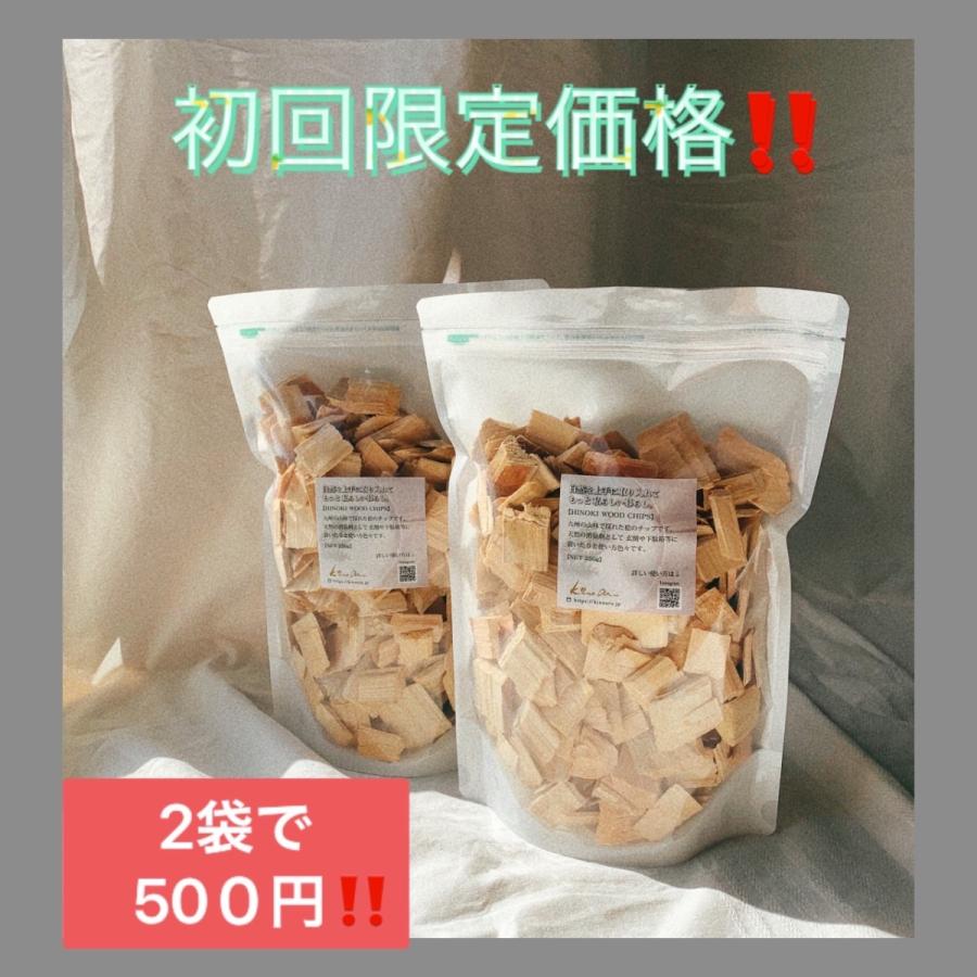 天然　ヒノキのチップ【250ｇ/1袋×2セット入り】初回限定800円→500円！（税別） | 