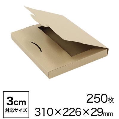 厚さ3cm対応 250枚 310×226×29  ダンボール 段ボール フリマ メルカリ ヤフオク