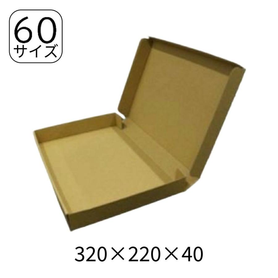 ロジマート ダンボール 60サイズ 320×220×40mm 【250枚】 ゆうパケット