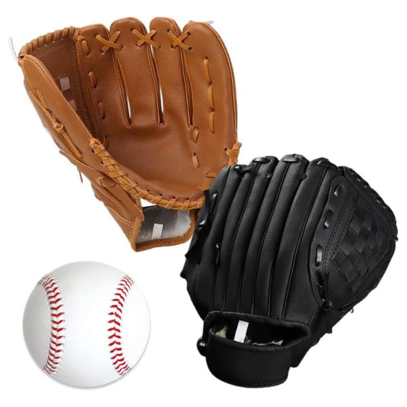 グローブセット 大人用 グローブ2つ 野球ボール付き 12.5インチ 右投げ 