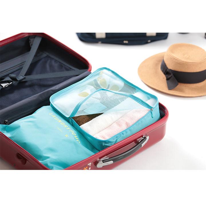 トラベルポーチ セット 旅行かばん スーツケース 整理 収納ポーチ ランドリーポーチ（S・M・Lサイズ） メッシュポーチ バッグインバッグ