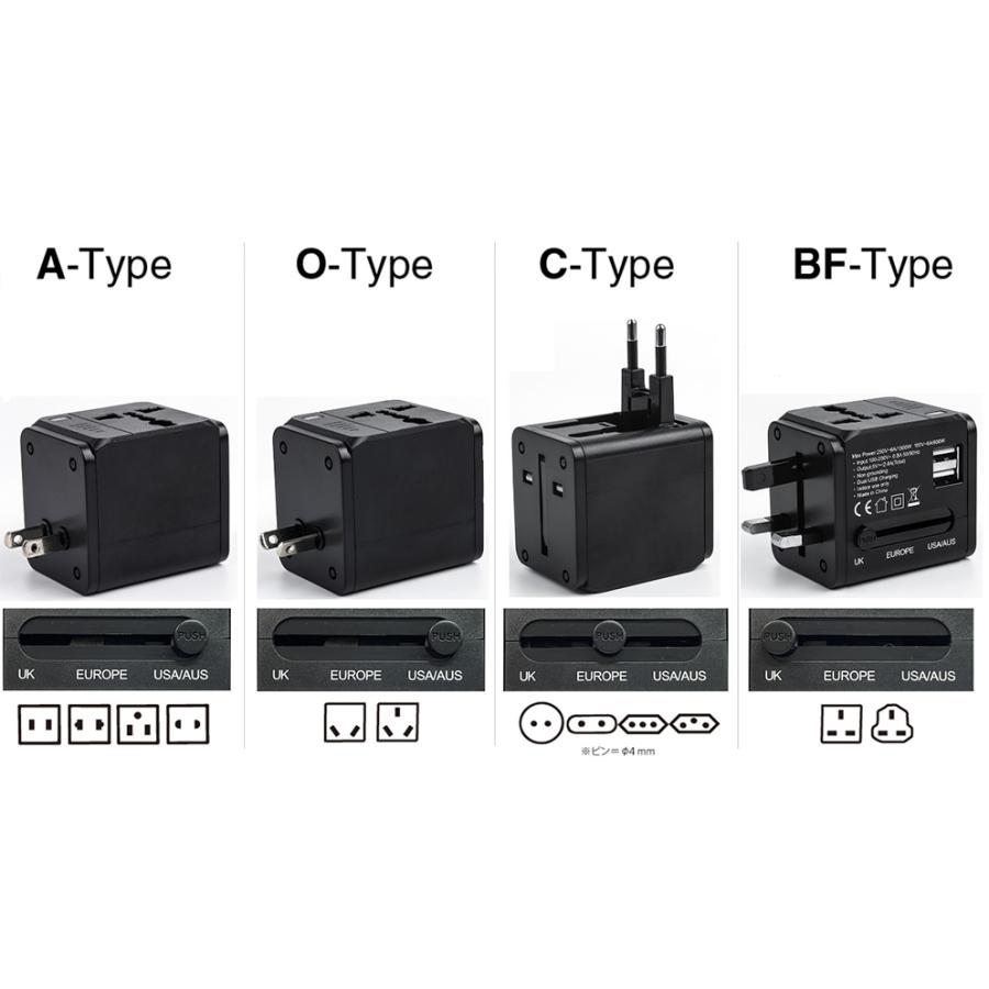 3個セット マルチ変換プラグ 海外コンセント対応 USB 2ポート 3個セット マルチ変換プラグ 海外コンセント対応 USB 2ポート