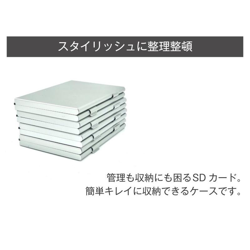 SDカードケース アルミ （SD・microSD・コンパクトフラッシュメモリ）全4タイプ 両面タイプ 収納 整理 大容量 コンパクト 薄め  ロジック [LG-SD-CASE]｜logic-products｜03