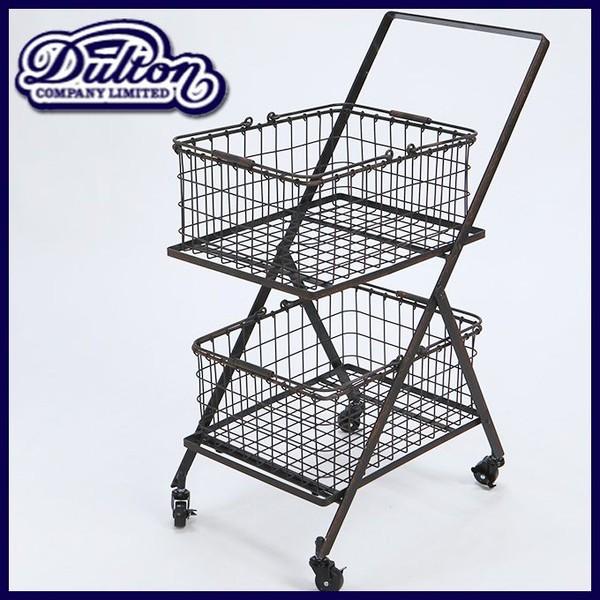 バスケットカート かご ワイヤーかご アイアン デュアル バスケットカート ランドリー収納 ワゴン ランドリーバスケット バスケット