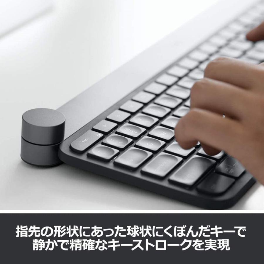 ロジクール キーボード ワイヤレス 無線 KX1000s bluetooth CRAFT Unifying Windows Mac ワイヤレス