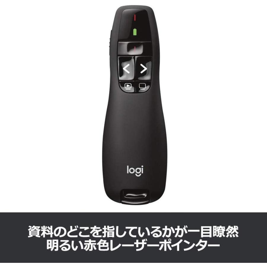 特別訳あり特価 ポインター ロジクール R400f ブラック 赤色 レーザー プレゼン ワイヤレス 無線 レーザーポインター プレゼンター Usb R400 国内正規品 Aynaelda Com