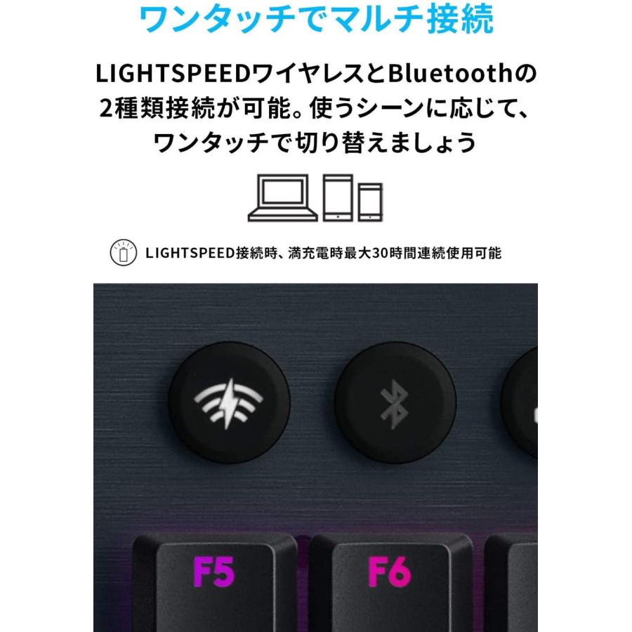 ゲーミング キーボード Logicool G G913-CK GLスイッチ クリッキー 