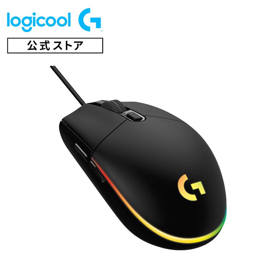 Logicool G ゲーミングマウス 有線 【52%OFF!】 G203 定期入れの LIGHTSYNC ブラック G203-BK 国内正規品 6個プログラムボタン 85g軽量 RGB