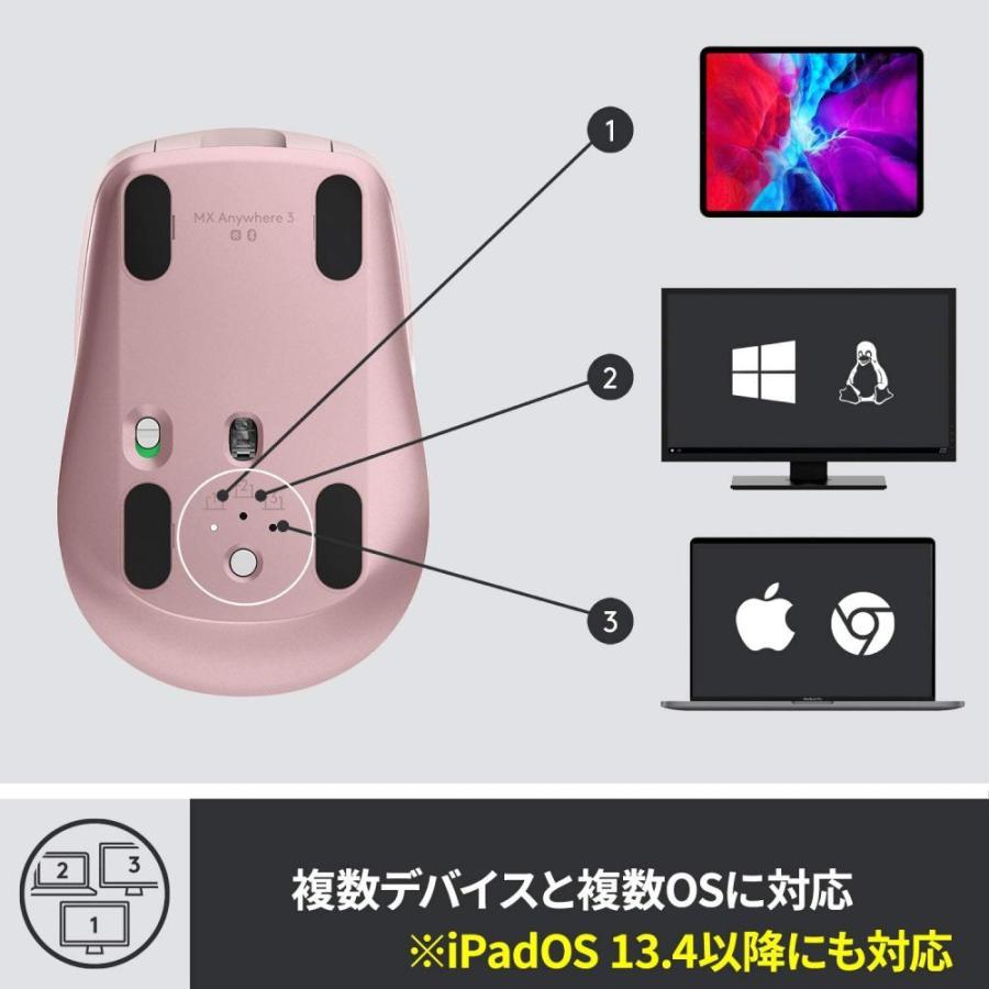 3267円 価格 交渉 送料無料 ロジクール MX ANYWHERE 3 ワイヤレスマウス MX1700RO Bluetooth 無線 マウス ローズ 国内正規品10 890円