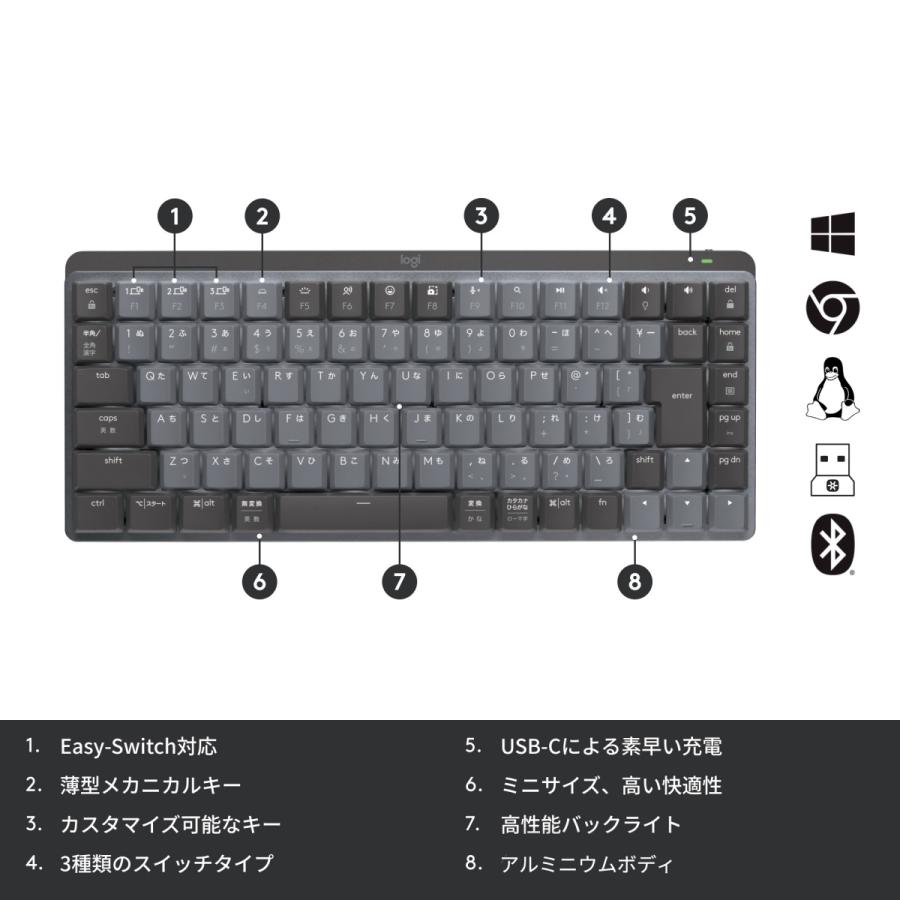 キーボード メカニカル ロジクール KX850CT MX MECHANICAL ワイヤ …