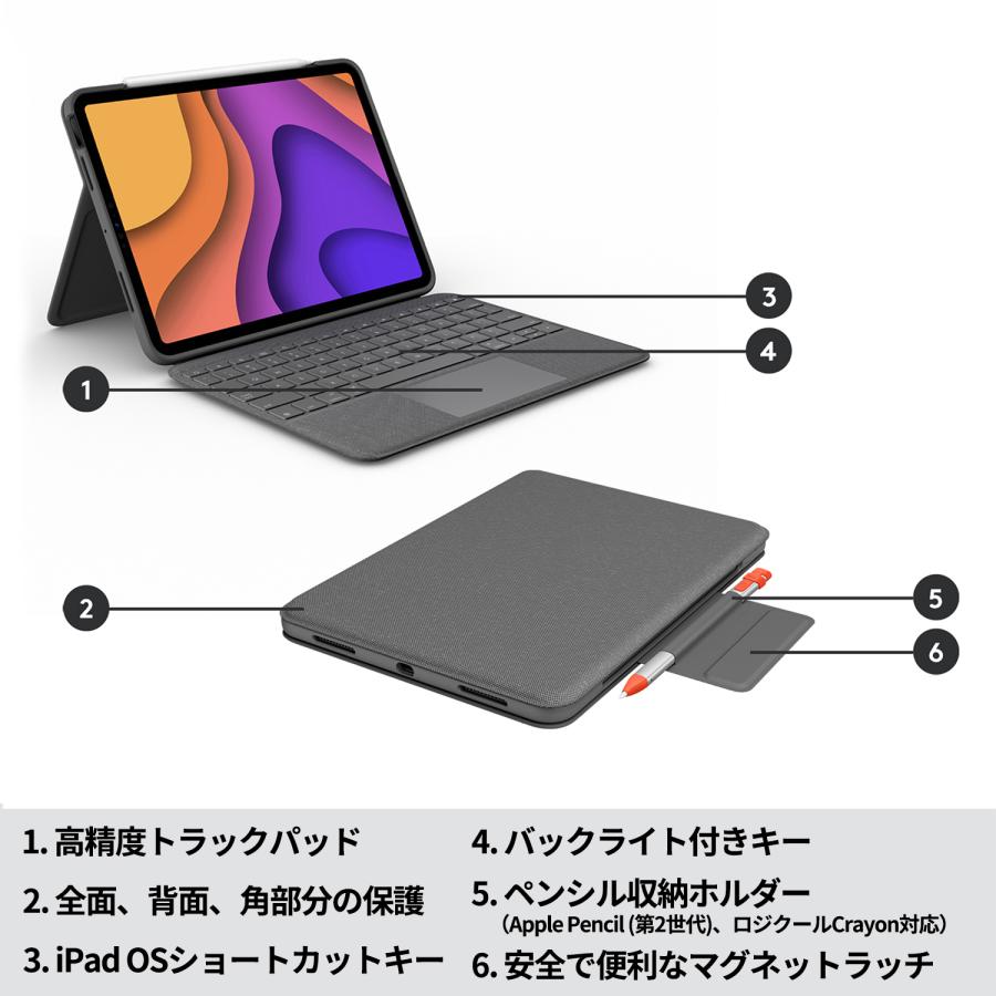 新製品 IPad Air 第4世代 第5世代 用 ロジクール FOLIO TOUCH IK1094BKAr トラックパッド付 キーボードケース  日本語配列 国内正規品 2年間無償保証 キーボード